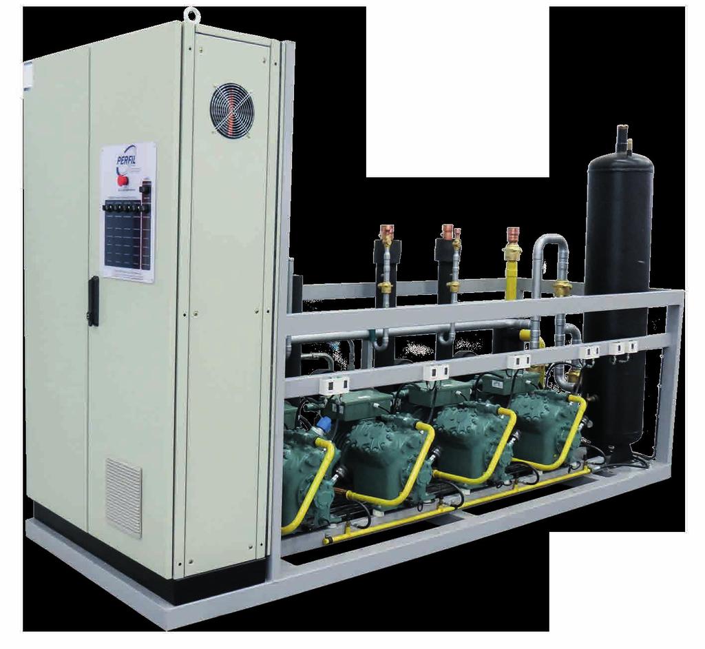 Sistemas de Refrigeração Racks Centrais de Refrigeração Temos diversos tipos de centrais de refrigeração para aplicações