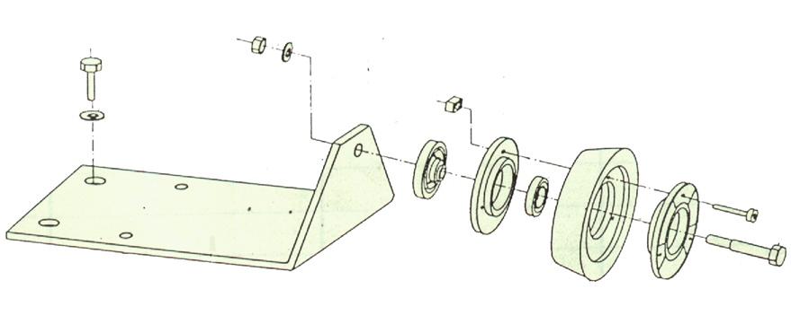 SUPORTE DISTANCIADOR FLANGE RODA DE ACIONAMENTO