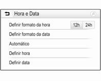 Toque no botão de ecrã ao lado de Informação do toque audível para ativar ou desativar a função.