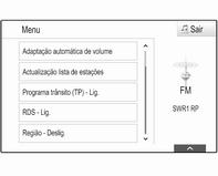 34 Rádio Sistema de dados de rádio (RDS) O RDS é um serviço das estações FM que melhora consideravelmente a sintonia da estação pretendida e uma recepção sem interferências.