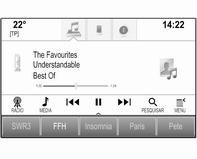 O Sistema de informação e lazer pode reproduzir ficheiros de música existentes nesses dispositivos. Ligar/desligar um dispositivo Para obter uma descrição detalhada sobre a ligação por Bluetooth 3 73.