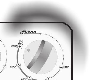 Luz do Forno: Acionador que Liga/ Desliga a lâmpada do forno. * Solte o manípulo (botão); regule a temperatura do forno como desejado e após feche a porta do mesmo.