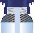 O sistema de filtragem é composto pelo filtro cartucho com cinco níveis de filtragem e cabeça de filtragem BWT besthead de rosca.