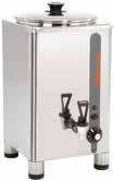 3 kw Capacidade / Capacity 6 l Termóstato regulável / Adjustable thermostat 0-85 ºC Peso / Weight 10 kg Torneira e cuba amovíveis para fácil e rápida limpeza.