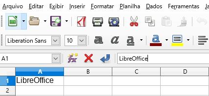 c) Excluindo o conteúdo de uma célula: 1. Clique na célula A1; 2. Pressione a tecla DELETE.