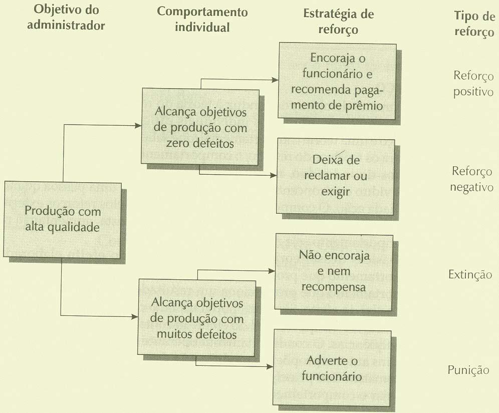 _ Teoria do reforço trata do comportamento como função de suas conseqüências, isto é, ele é controlado pelos reforços externos ou pelas conseqüências que aumentam ou reduzem a probabilidade de que