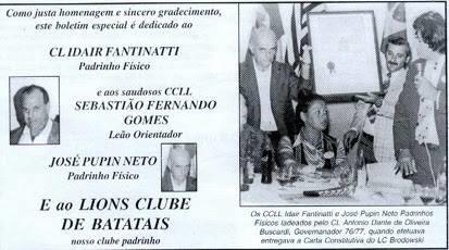 E entre esses Clubes, como muita honra destacamos o querido LC Brodowski, com 39 anos de existência que com muita honra pertence ao Distrito LC-6 (antigo L- 17). Mas isso não aconteceu por acaso.