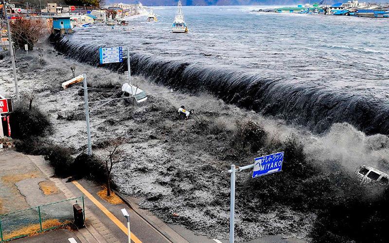 Consequências visíveis do aquecimento global Tsunami