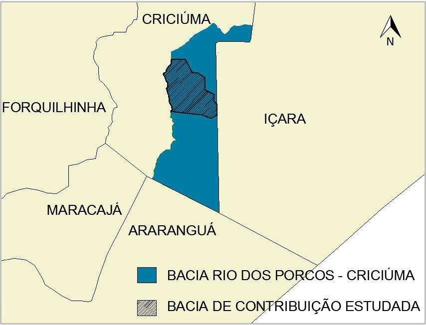 4 Figura 1 Localização da bacia de contribuição do bairro Quarta Linha.