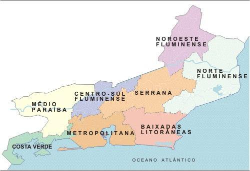 Área de Estudo 70 Territorialmente o Estado está dividido em oito regiões com 92 municípios, que compõem uma área total de 43.910 Km², equivalente a 0,4% do território nacional.