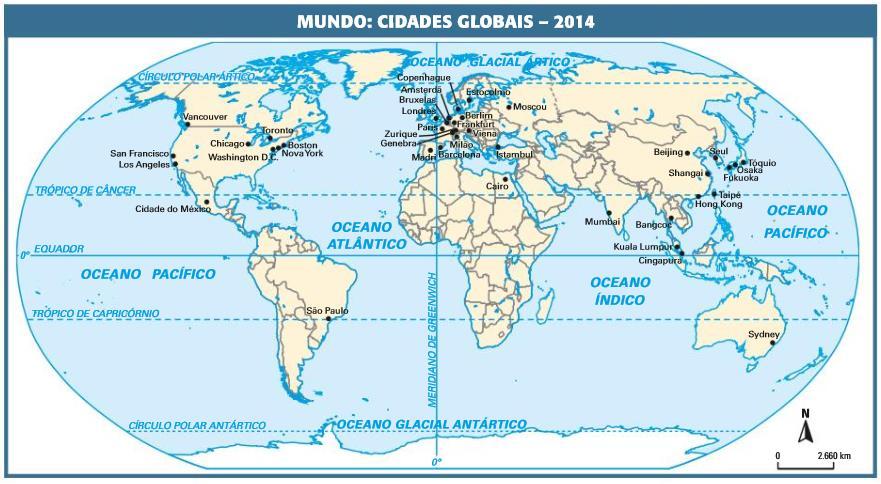 Os nós das Redes Cidades Globais: São espaços urbanos modernos e estratégicos do