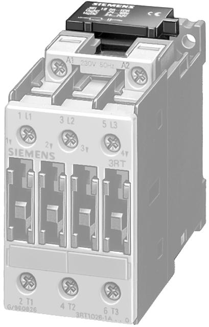 SIRIUS Contatores e combinações de Contatores 3RT1/3RH1 Acessórios para Tabela de escolha Execução Tensão de comando nominal U s 1 ) Supressor de sobretensão Tipo Peso Tipo Supressor de sobretensão