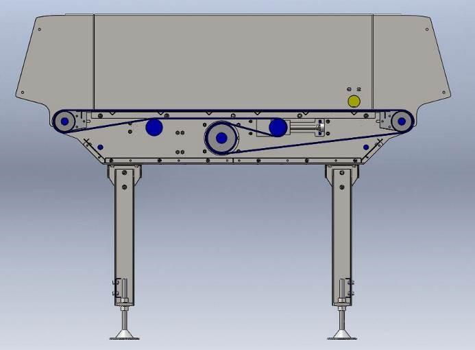 Princípios de apoios para os transportadores fixos A estrutura de suporte dos transportadores consiste em cavaletes com contraventamentos ou pés metálicos que acompanham