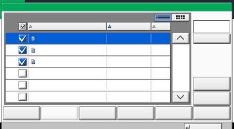 Uso Básico Lista de documentos A lista de documentos é uma lista de documentos armazenados na caixa personalizada. Os documentos podem ser listados quer por nome quer por miniaturas.