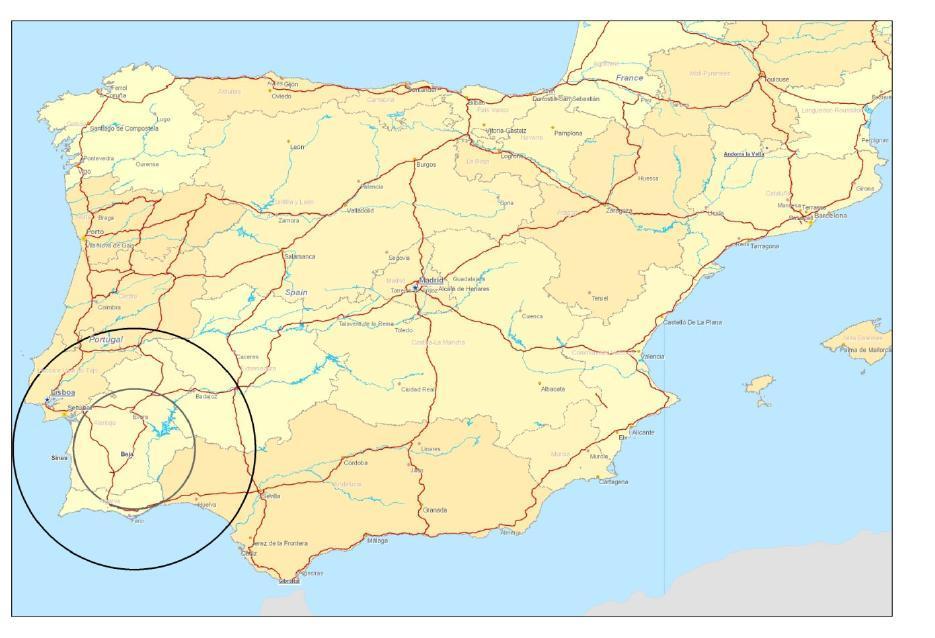 ENQUADRAMENTO Enquadramento Regional A região do Alentejo (NUT II) compreende integralmente os distritos de Portalegre, Évora e Beja, e a metade sul do distrito de Setúbal, sendo assim a maior região