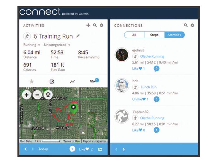 Transferência de atividades para o Garmin Connect: envia a atividade automaticamente para a sua conta Garmin Connect assim que terminar de guardar a atividade.