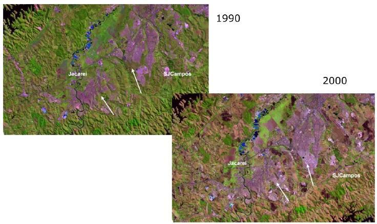 4. Resultados Imagens feitas pelo Landsat-5 das cidades de São José dos Campos e Jacareí, obtidas