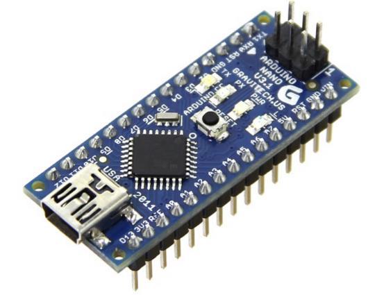 Microcontrolador Arduino Nano Para este projeto usou-se um Arduino nano com microcontrolador AT328.