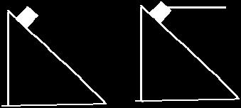 b) Se o bloco é abandonado de ma altra de H, encontre a velocidade com qe chega à base do plano em fnção de H. Na figra 1-b, considere qe ma barra mito fina pressiona o bloco horizontalmente.