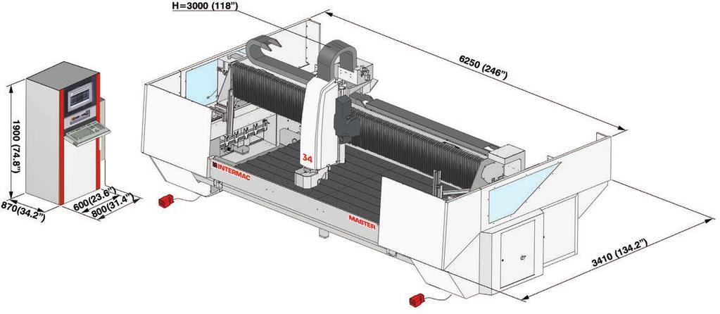 Datos técnicos Dados técnicos Master 34 Dimensión máxima hoja elaborable Dimensões máximas da chapa usinável 127.2 x 65.