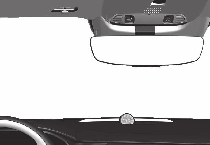 Panorâmica geral dos botões no tecto e do mostrador central 1. A imagem é ilustrativa - os elementos podem variar com o modelo automóvel.