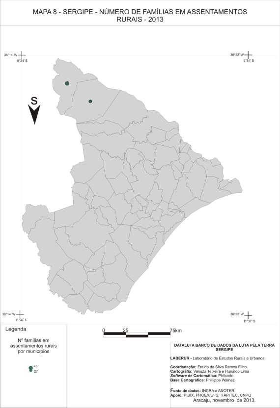 Fonte: DATALUTA Sergipe Banco de Dados da