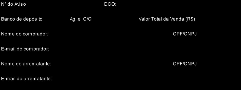 ANEXO II AVISO DE LEILÃO DE PEPRO Nº 059/2018. DECLARAÇÃO DE RECEBIMENTO DE VALOR NÃO INFERIOR AO ESTABELECIDO PELO GOVERNO FEDERAL Pelo presente instrumento, Eu...(nome), CPF ou CNPJ nº.