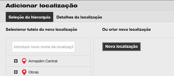 4. Introduza um nome para a nova localização principal no campo de texto. 5.