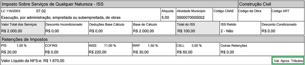 atualização desses valores desde o dia 01/01/2016. Observe que, se o prestador de serviço não cadastrar nenhuma atividade na seção Valor aproximado da carga tributária (Lei n.º 12.