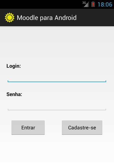 - 73 - A Figura 32 representa a tela de login: Figura 32: Tela de login.