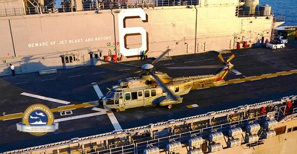 o Media Day), no dia 4 de agosto, três aeronaves pertencentes aos Esquadrões HU-1 (UH-12 Esquilo), HU-2 (UH-15 Super Cougar N-7102) e HS-1 (MH-16 Seahawk N-3030) conduziram adestramento de pouso a