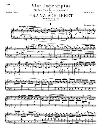 Franz Schubert Viena, 31 de janeiro de 1797 Viena, 19 de novembro de 1828 Impromptus, D. 935 composição: 1827 duração: c. 35 min. impromtus d. 935 (op. 142).