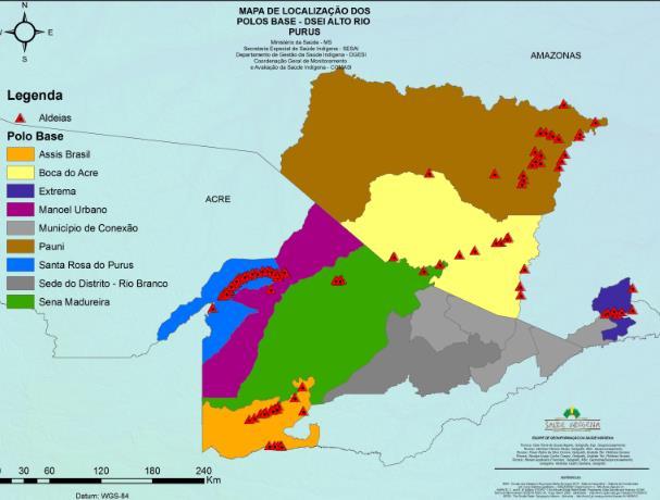 Distrito Sanitário Especial Indígena Alto Rio Purus DSEI- ARP CARACTERIZAÇÃO DSEI-ARP Município Sede Rio Branco População 12.