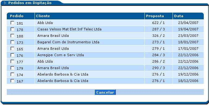 2.7.2 Impressão de Pedidos Ver procedimento em Consultar pedidos no ERP (item 2.7.4) Conforme novo procedimento só será possível imprimir, logo após a digitação, pedidos que estejam de acordo com a política comercial e frete FOB.