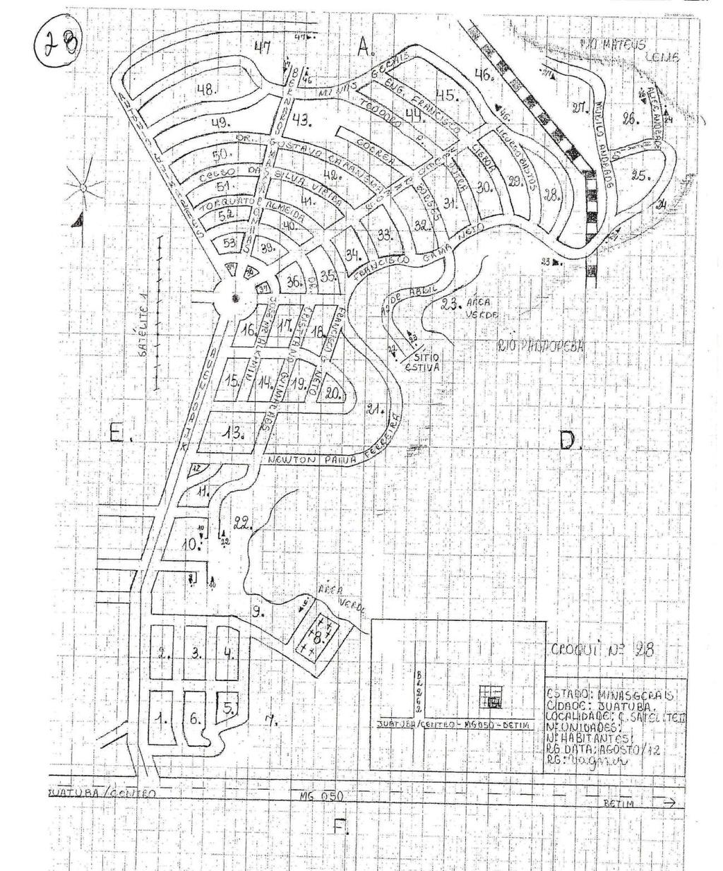 Anexo 5: Mapa do bairro Satélite I, integrante da Área Experimental do estudo, município