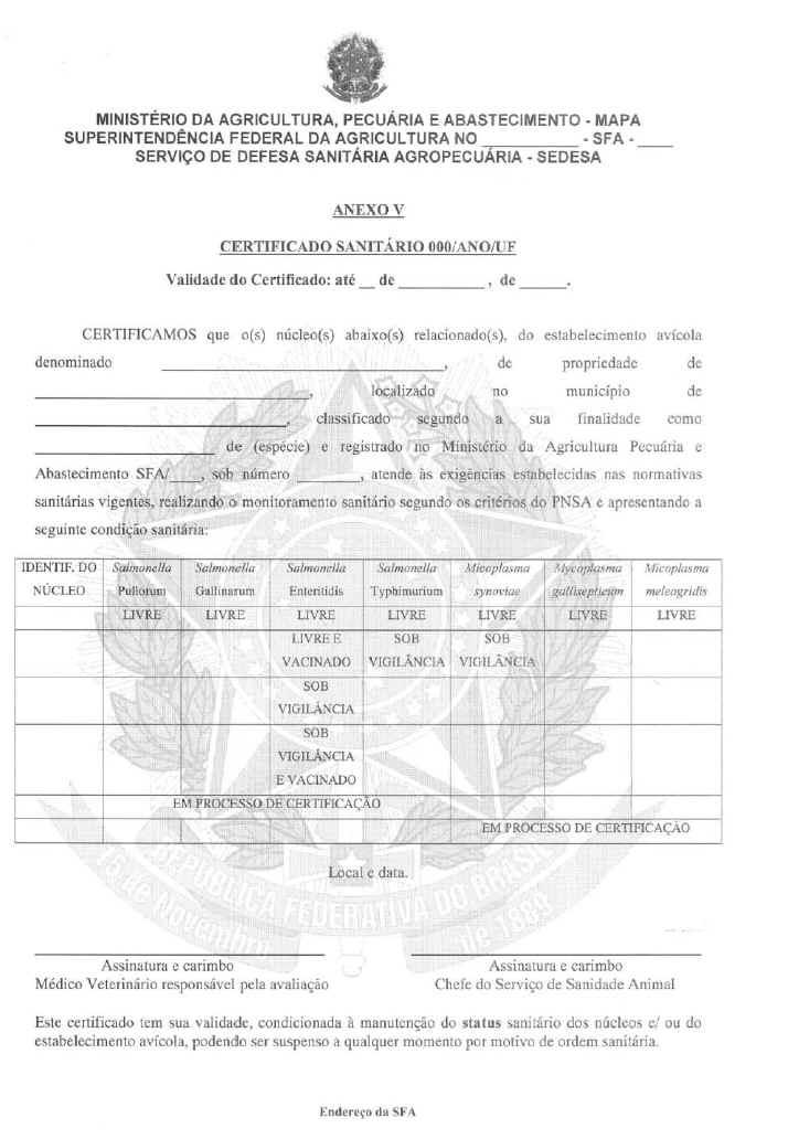 ANEXO VI Datas limites para Certificação dos núcleos de matrizes com o status de "SOB VIGILÂNCIA" e ações a serem tomadas nos lotes de matrizes