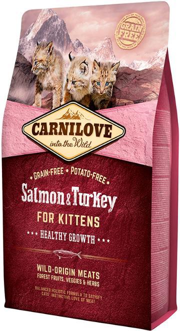CARNILOVE SALMON & TURKEY ADULT LARGE DOG (GRAIN FREE) Carnilove Salmon & Turkey Adult Large Dog é uma fórmula sem cereais e sem batata para cães adultos de raças grandes.
