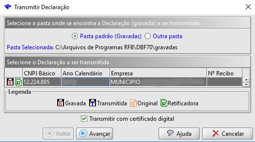 A Declaração que foi transmitida e o Recibo de entrega deverão ser guardados por até 5 anos.