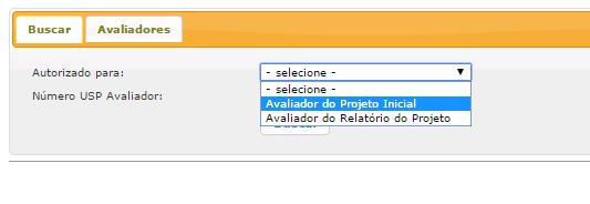 1. Cadastrar Avaliador Para cadastrar avaliadores para os projetos, acesse Programas/Iniciação/Avaliação/