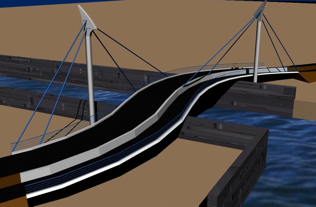 Figura 1 Perspectiva e vista da ponte após a sua construção 2. PRINCIPAIS CONDICIONAMENTOS 2.