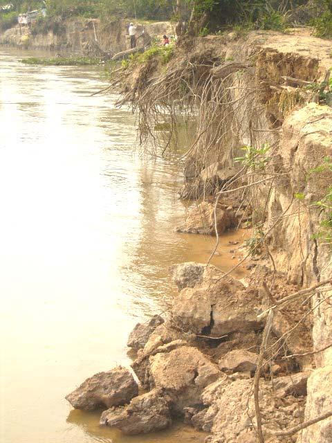 processo erosivo. O rio Paraguai exibe diversos tipos de feições erosivas como pode ser observado na Figura 8.