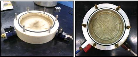 62 unidimensional AU-01, utilizou a célula comumente empregada nos ensaios convencionais. (a) (b) Figura 3.