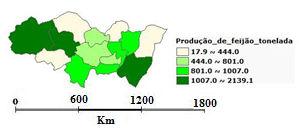 Figura 5 - Mapas elaborados pelos alunos: Aptidão agrícola para produção de Café e Produção de Café em tonelada para à Micro Região de Viçosa Fonte: GeoMINAS