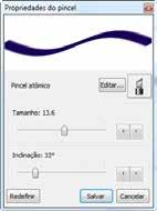 COMO ALTERAR A OPACIDADE DO PINCEL Use a tecla O para alterar a quantidade de tinta aplicada por um pincel.