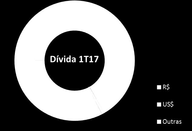 ENDIVIDAMENTO Amortização líquida de dívida por investimentos (em R$ milhões) 1T17 1T16 Aquisições de negócios, líquidas de caixa (sellers financing) (0,1) (78,2) Novos empréstimos 0,0 0,0