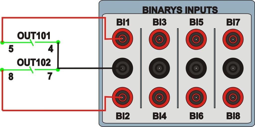 1.3 Entradas Binárias Ligue as Entradas Binárias do CE-6006 às saídas binárias no terminal CSH do relé.