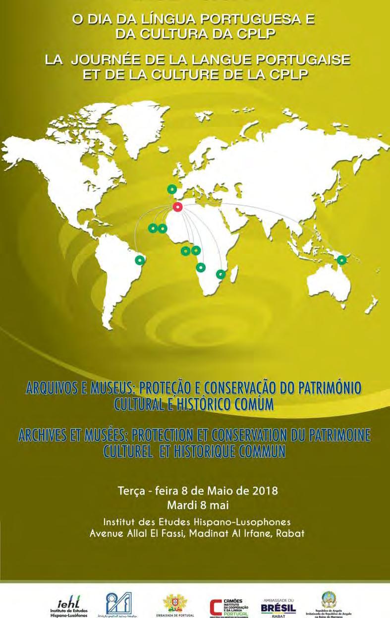 Marrocos Rabat 8 de maio Instituto de Estudos Hispano- Lusófonos Jornada O Dia da Língua Portuguesa e