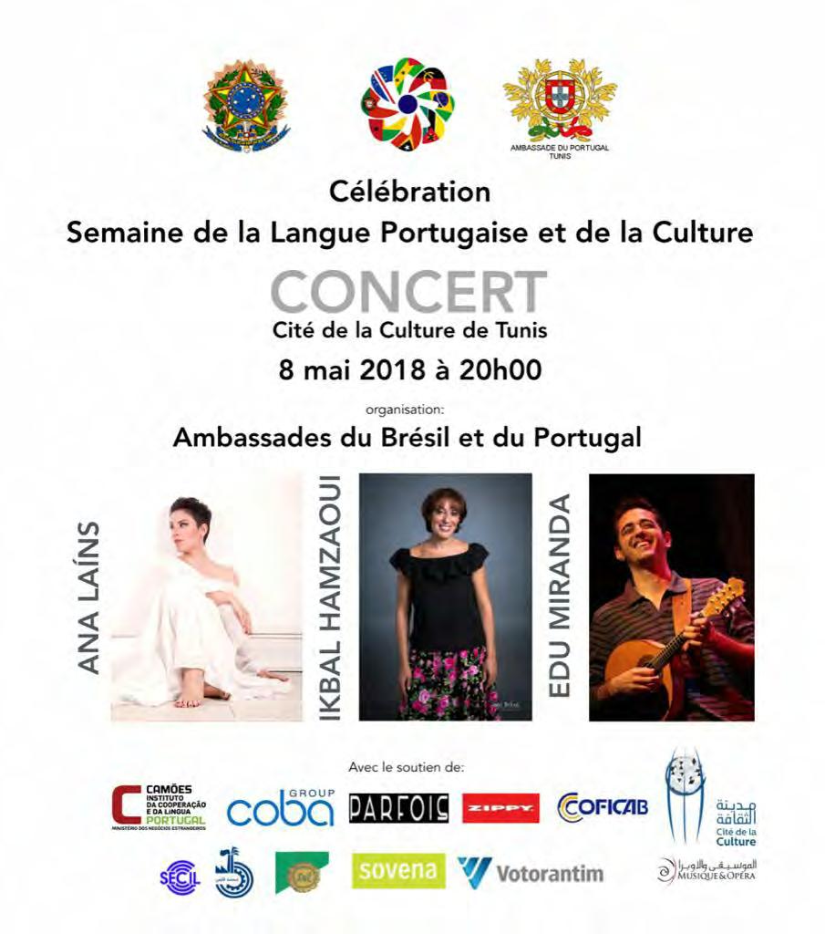 Tunísia Tunis 8 de maio Cité de la Culture Música Concerto da Semana da Língua