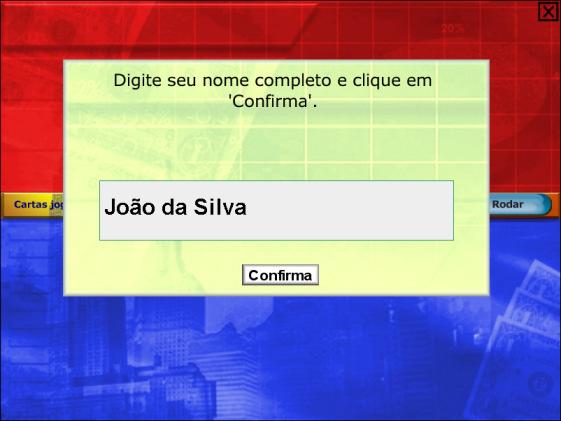 O Jogo: O jogo tem início com a identificação dos jogadores e de um sorteio para ver quem inicia a partida.