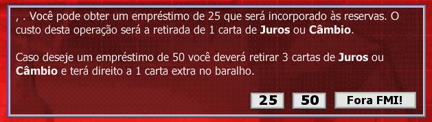 Para anular os déficits dos sucessivos ataques ou provocar déficits no adversário, o jogador poderá lançar no máximo seis cartas.